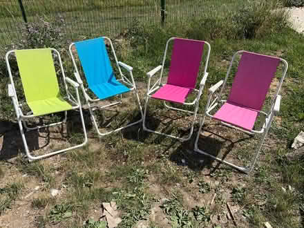 Photo of free 4 deck chairs (TW16 Sunbury on Thames) #1