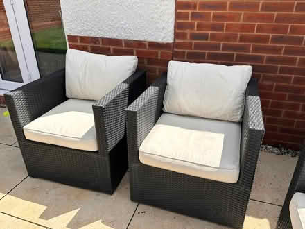 Photo of free 3pc Black Rattan Garden Furniture (Thatcham, West Berkshire) #3