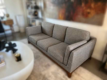 Photo of free Mid-Century Modern Grey Sofa (near St. Lawrence Market) #2
