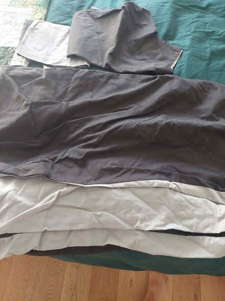 Photo of free Grey and black reversible double duvet set (Upper Wolvercote OX2) #1