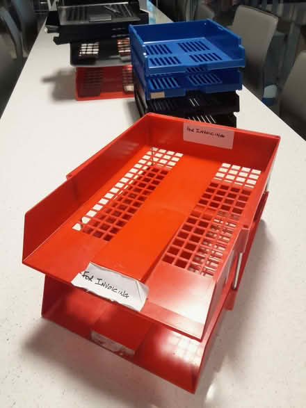Photo of free Plastic desktop paperwork trays (Chineham RG24) #3