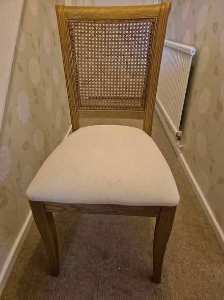 Photo of free Chair with cream fabric seat (Morden Park SW20 9N) #1