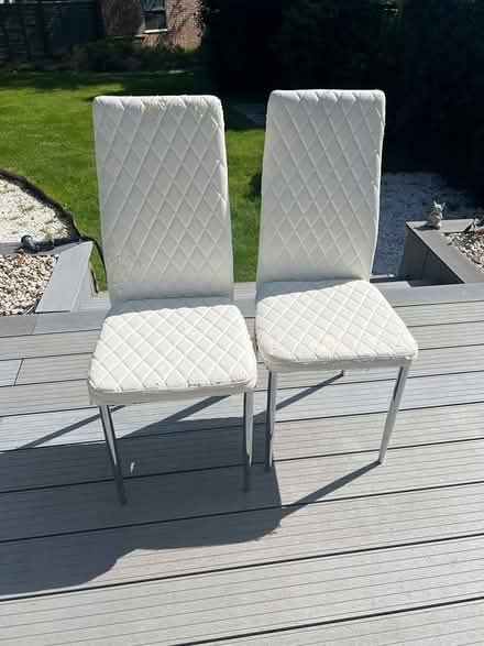 Photo of free White Dining Chairs – Chrome Legs (Whitton TW2) #1