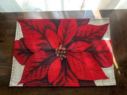Photo of free Poinsettia placemats (5) (Montgomery Village, MD) #1