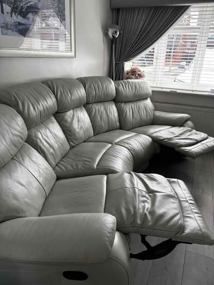 Photo of free Large Cream Leather Sofa (Croxteth L12) #2