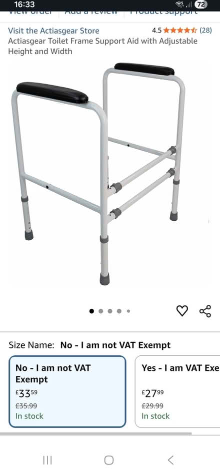 Photo of free Toilet frame (darlington) #2
