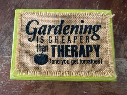 Photo of free Wooden block with quote (Belmont) #1