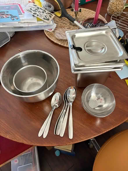 Photo of free Stainless steel kitchen prep bundle (Ballard) #1