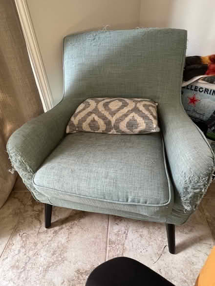 Photo of free West elm armchair - DAMAGED (Near the district) #1