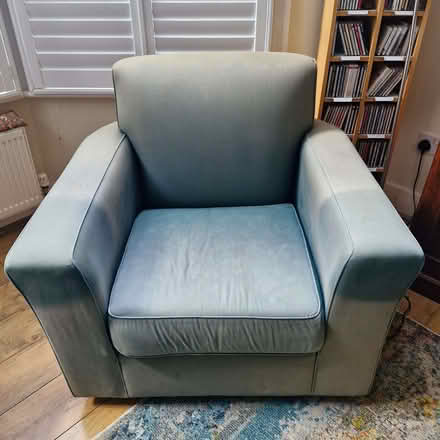 Photo of free Habitat Armchair with stretch loose cover and Fire Label (Harringay Green Lanes N4) #2