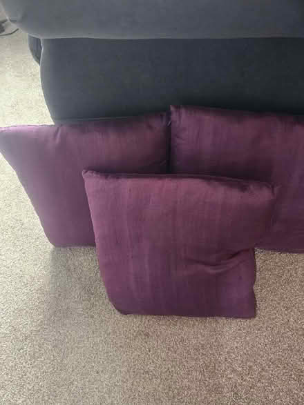 Photo of free 3 purple cushions and 2 x 20cm pan lids (Buttershaw BD6) #1