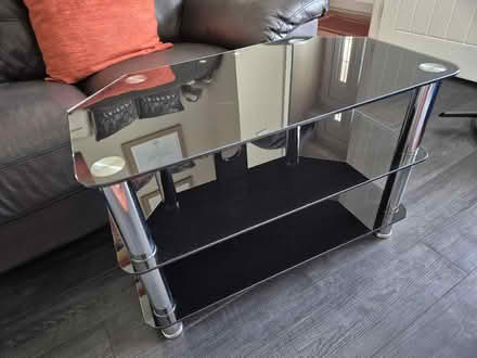 Photo of free TV Stand - 3 tier / 2 shelf (smoked glass) (Ellenbrook M28) #2
