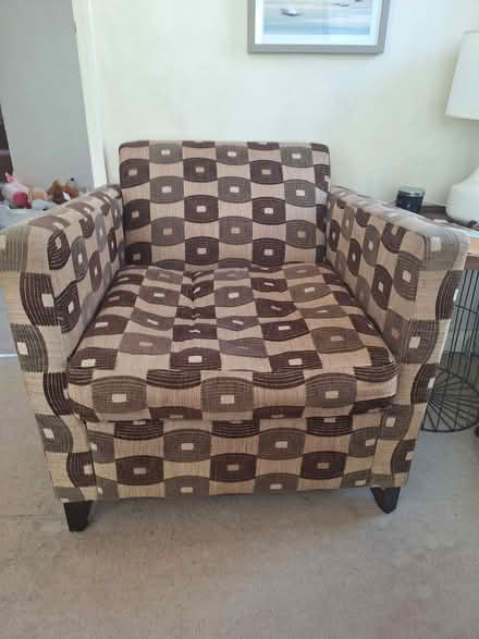 Photo of free arm chair & matching footstool (Seaton Devon) #2
