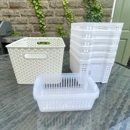 Photo of free Bundle of storage baskets (white) (Wetherby LS22) #2