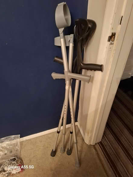 Photo of free 2 pairs crutches (Hanworth TW13) #1