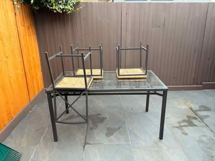 Photo of free Glass table and chair set (Hammersmith) #1