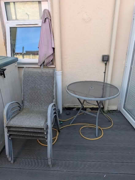 Photo of free Garden dining set (table, chairs, umbrella) (Bedminster BS3) #1