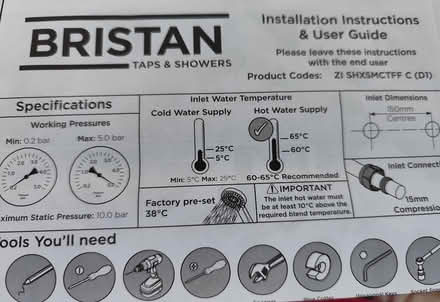 Photo of free Bristan 'Zing' shower parts (Ipswich IP4) #2