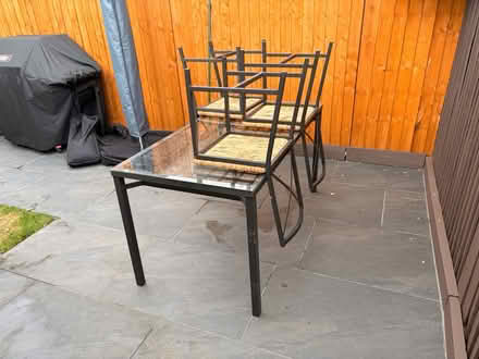 Photo of free Glass table and chair set (Hammersmith) #2