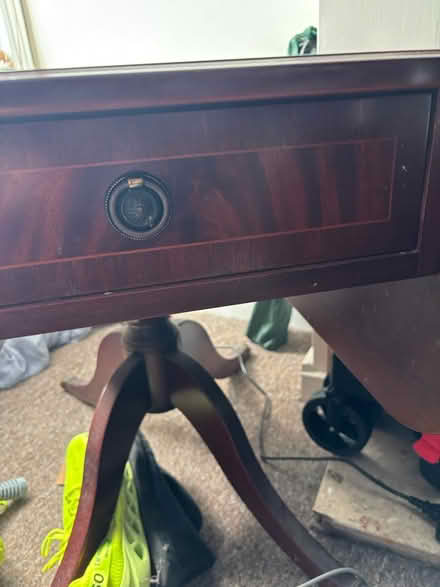 Photo of free Dark wood drop leaf table (Eastbourne BN22) #2