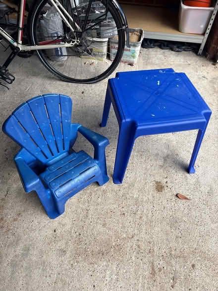 Photo of free Toddler plastic table and chair (Farnham Royal) #1