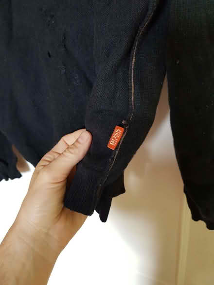 Photo of free Hugo Boss mens woollen jumper 1/4zip multiple repair + holes (Corstorphine EH12) #2