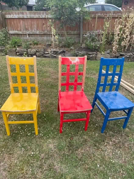Photo of free Three wooden M&S chairs (Anstey LE7) #1