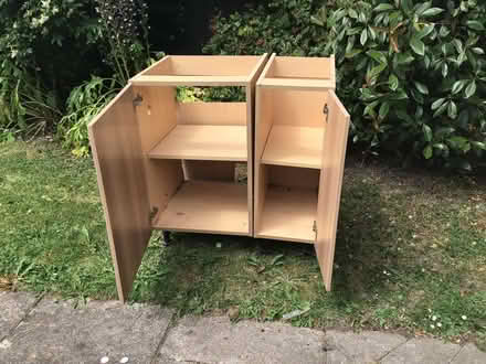 Photo of free 2 kitchen base units with shelves, suit garage (Leasowe CH46) #2
