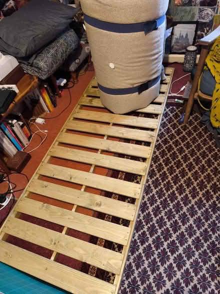 Photo of free Funky Futon Tokyo mattress roll with pine base (Church RG2) #2