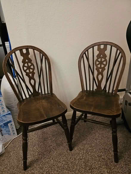 Photo of free Two solid wood traditional dining chairs (The Big Tree TQ4) #1