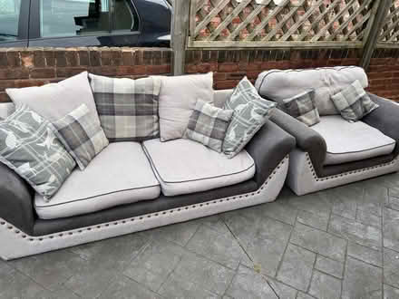Photo of free Large 2seater sofa and large chair (L23) #1