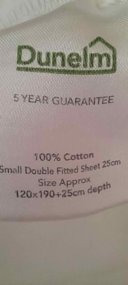 Photo of free Small double white fitted bed sheet x2 (Haslingfield CB23) #1
