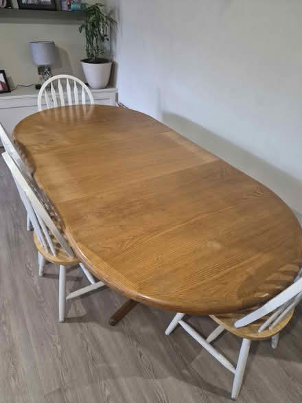 Photo of free Wooden table and 4 chairs (Abbots langley WD5) #2