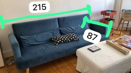 Photo of free Blue sofa bed + topper (Clapton Station E5) #2
