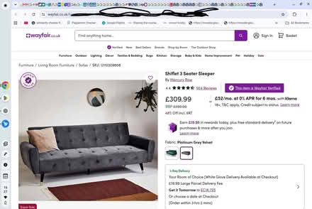 Photo of free Grey sofa from wayfair sofa bed (MK42 0jz) #2