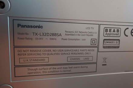 Photo of free 32" Panasonic TV (Lynemouth NE61) #3
