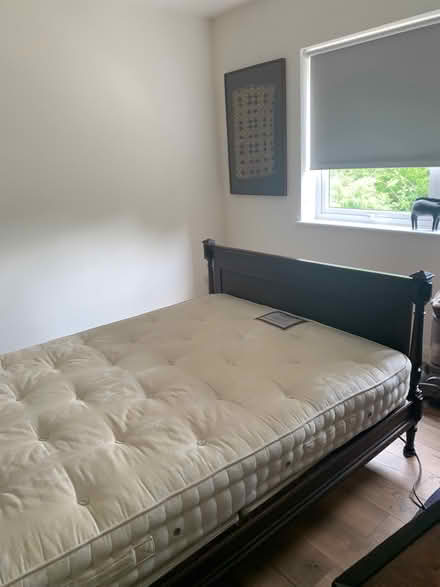 Photo of free Antique victorian oak bed with base and mattress (Ewelme OX10) #4