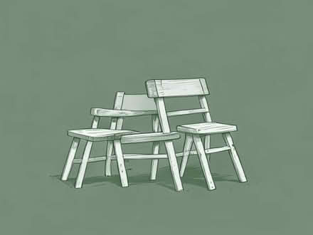 Photo of free 4 x wooden stacking chairs (Hayes UB3) #1