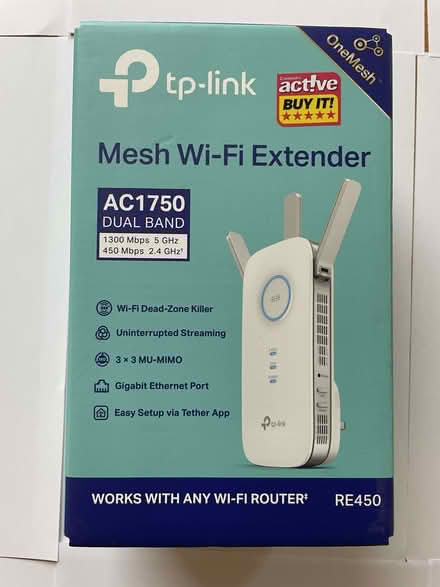 Photo of free tp-link RE450 AC1750 Mesh Wi-Fi Booster/Range Extender (Lovell Park LS7) #1