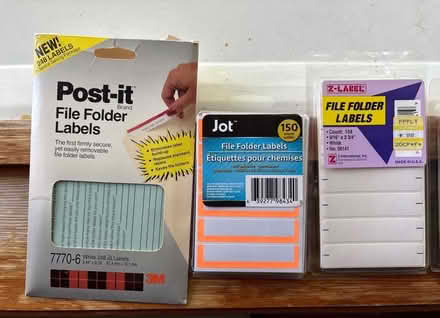 Photo of free File folder labels/index tabs (Croton-on-Hudson) #1