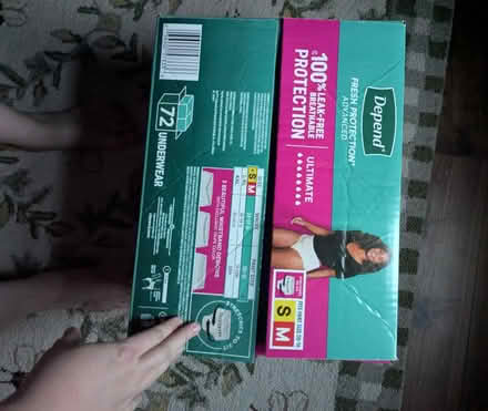 Photo of free Women's depends size s/m (Shell gas station, Hampton NJ) #1