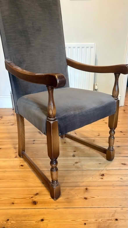 Photo of free 6 oak dining room chairs (Farncombe GU7) #4