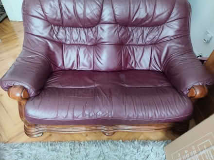 Photo of free Leather sofa (Romford RM7) #2