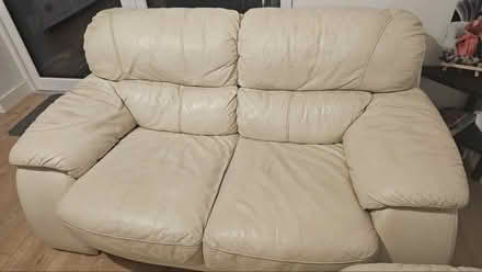 Photo of free Cream Leather Sofa Suite 3+2 (Shankil) #4