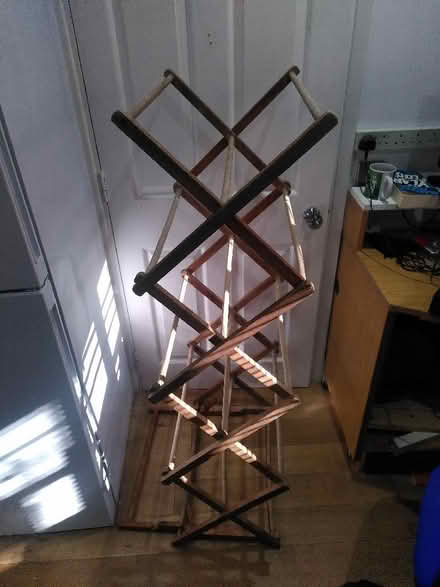 Photo of free Wooden foldable clothes rack/dryer (Surrey Quays SE16) #1