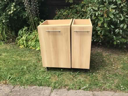 Photo of free 2 kitchen base units with shelves, suit garage (Leasowe CH46) #1