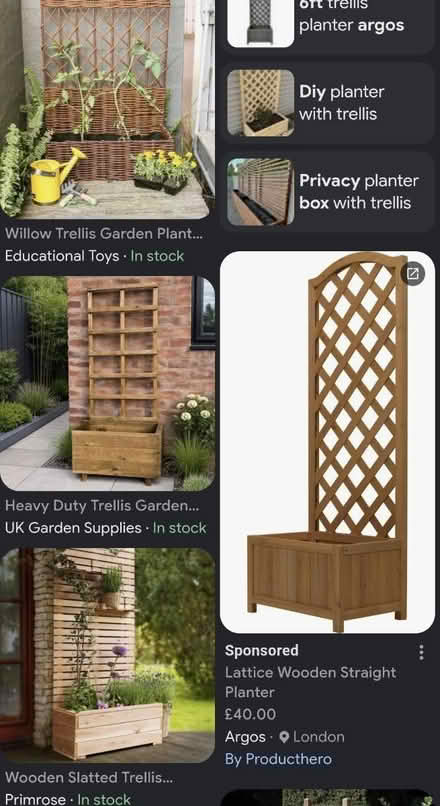 Photo of Planter with Trellis (seymour road W4) #1
