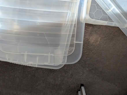 Photo of free Three plastic storage stacking boxes (Portslade by Sea BN3) #2