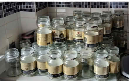 Photo of Empty Douwe Egbert coffee jars (Knighton Powys) #1
