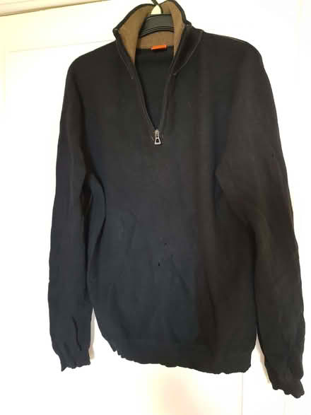 Photo of free Hugo Boss mens woollen jumper 1/4zip multiple repair + holes (Corstorphine EH12) #1
